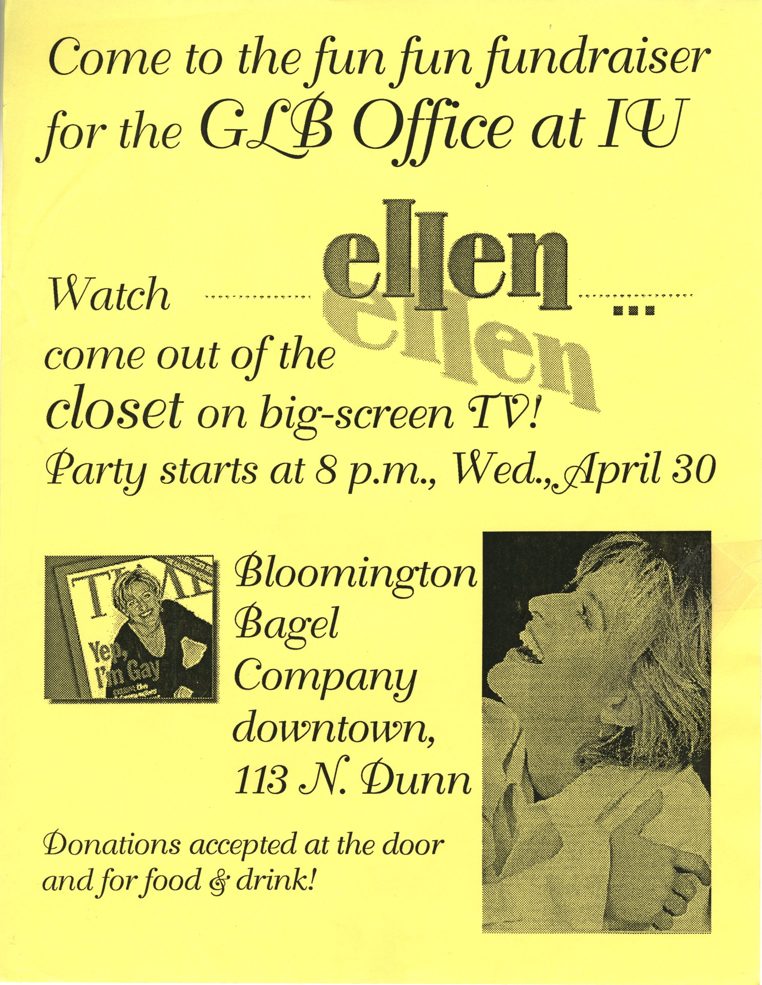 GLB Office viewing party for Ellen DeGeneres' coming out